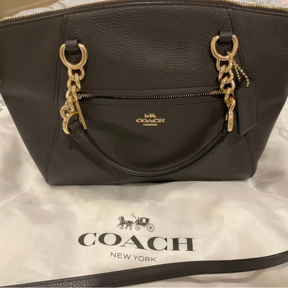 Coach Chestnut Leather Chain Prairie Satchel 59501 - Picture 2 of 5